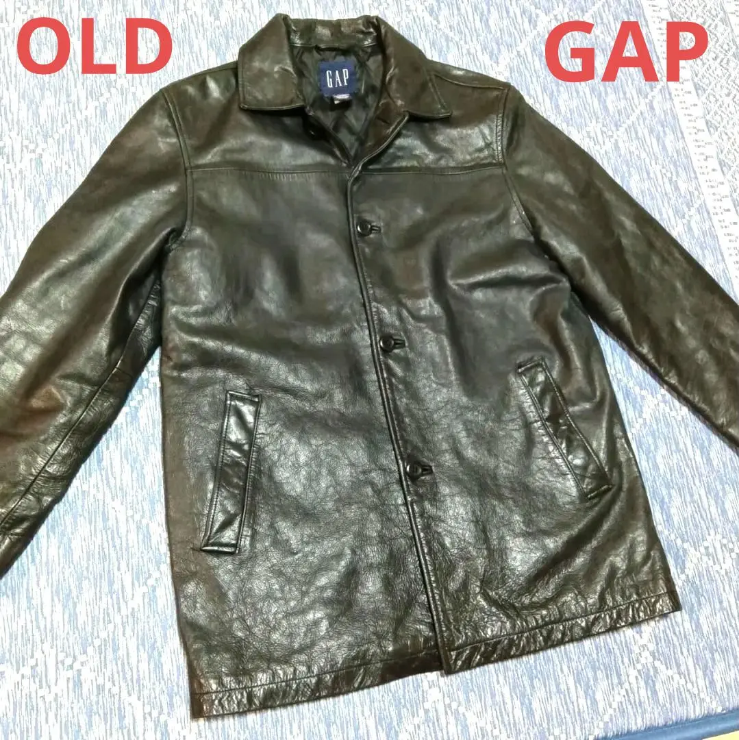 Thumbnail of Rare 90s Old GAP Car Coat Cowhide Leather Jacket