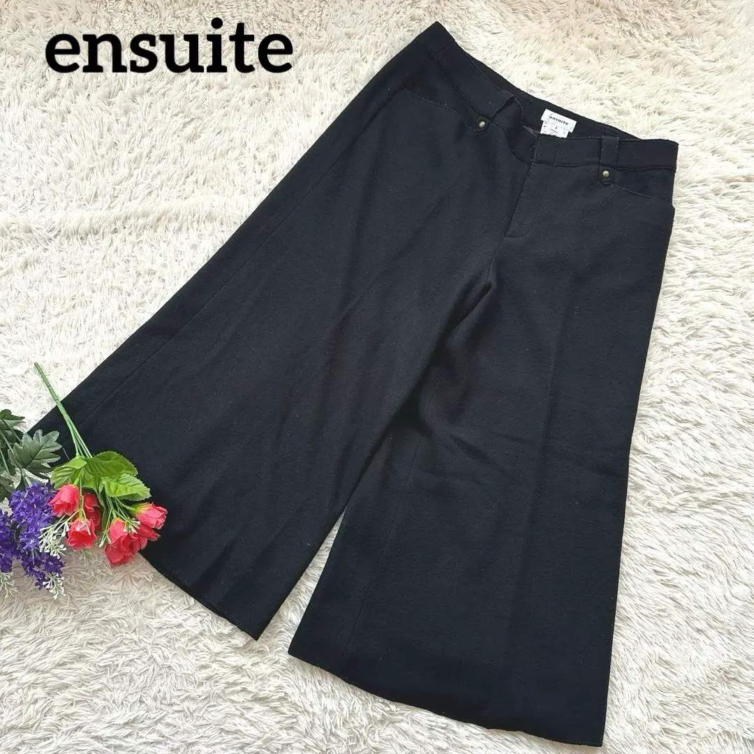 Thumbnail of ensuite Ensuite [Wool Blend] [7/10 Length] Black Pants with Flare Hem