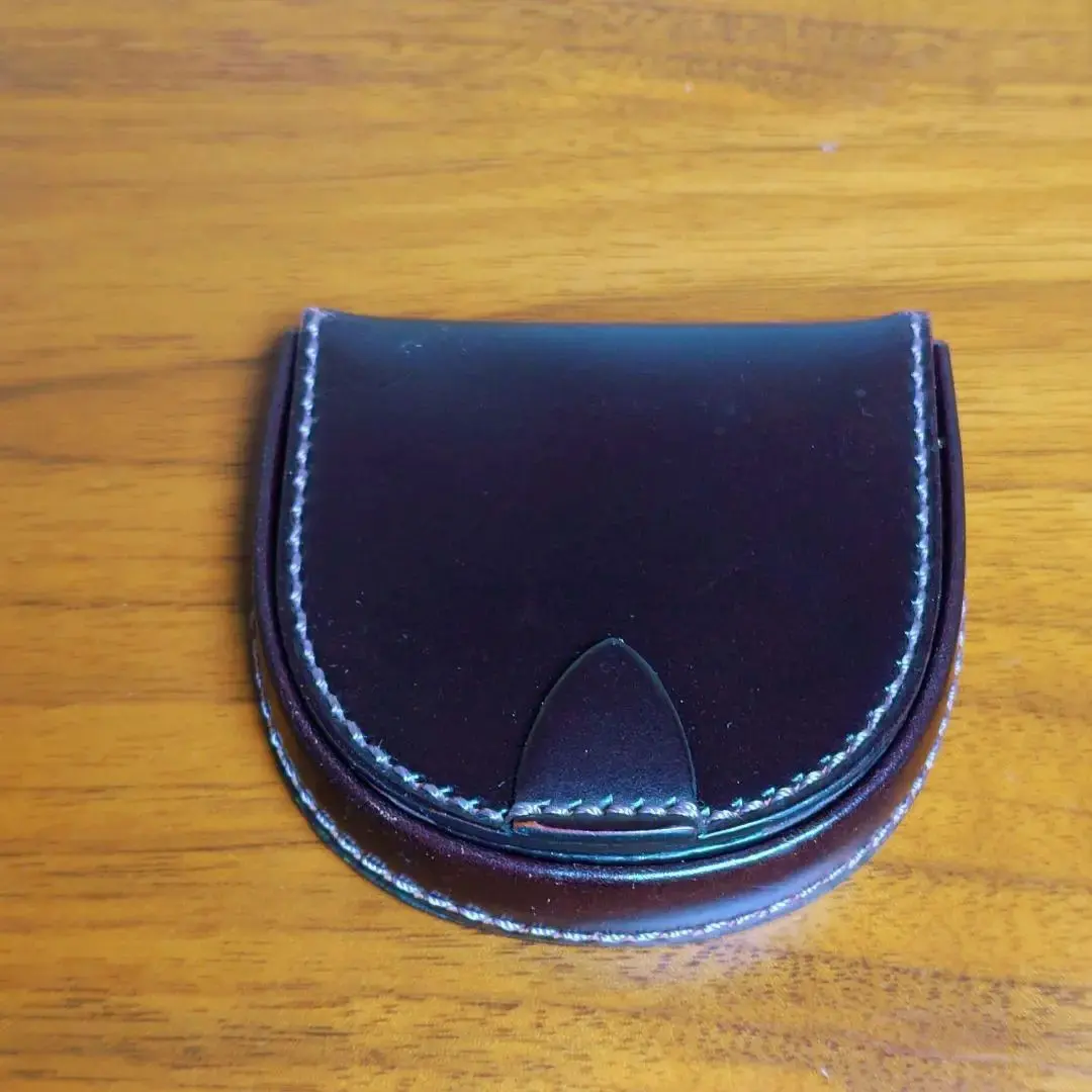 土屋鞄 コードバン レザーコインケース 馬蹄型零錢包 棕色 的縮圖