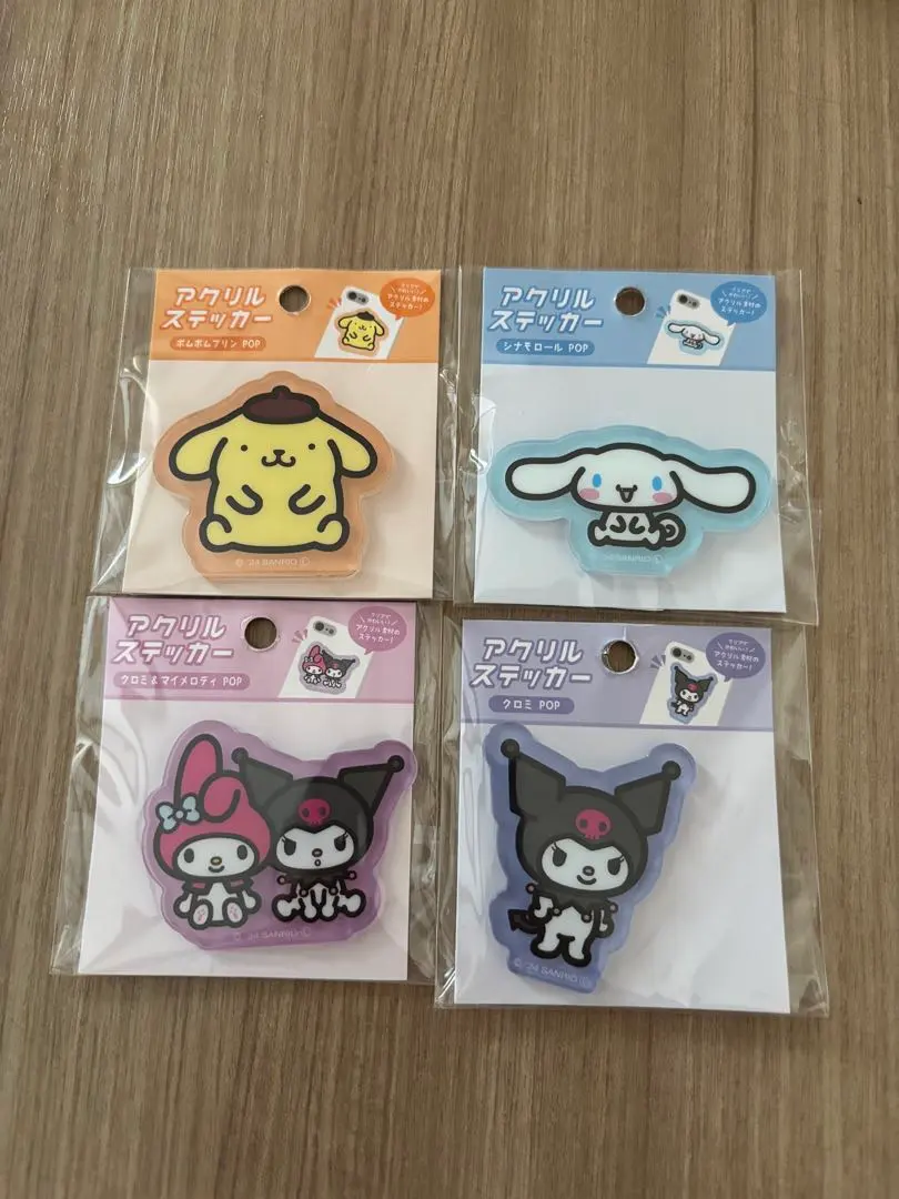 Thumbnail of Sanrio Acrylic Sticker Set of 4
