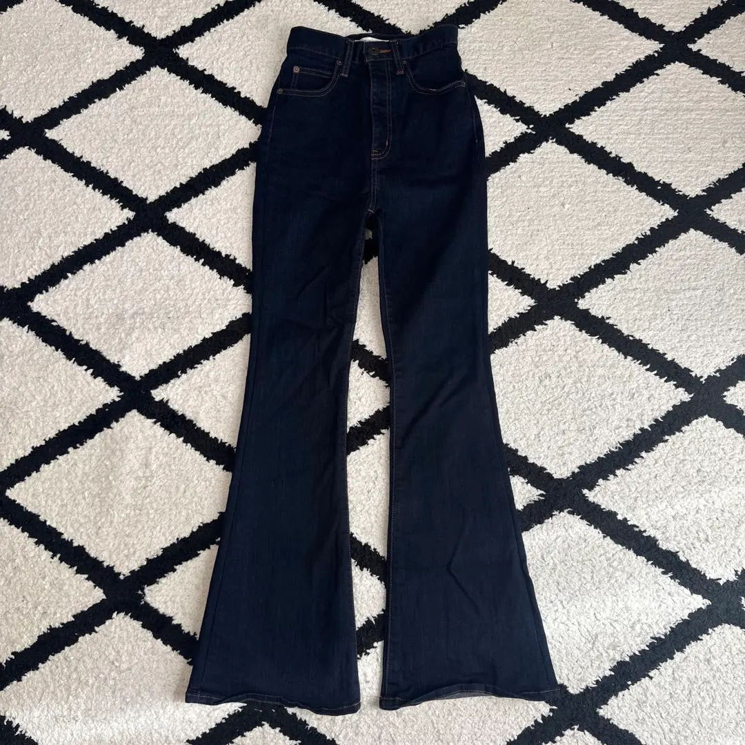 Thumbnail of moussy HW Rebirth FLARE Flare Pants - Blue