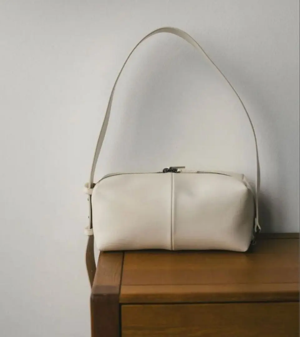 STYLEMIXER 風格混搭 寬版皮帶方包 白色 的縮圖