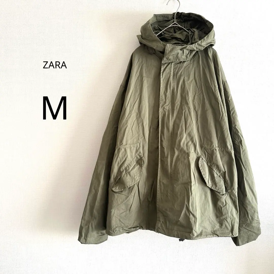 Thumbnail of [ZARA] Mod Coat Military Jacket Olive Green Khaki M