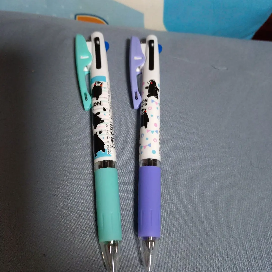 Thumbnail of New, unused Kumamon 3-color ballpoint pens (2 types)