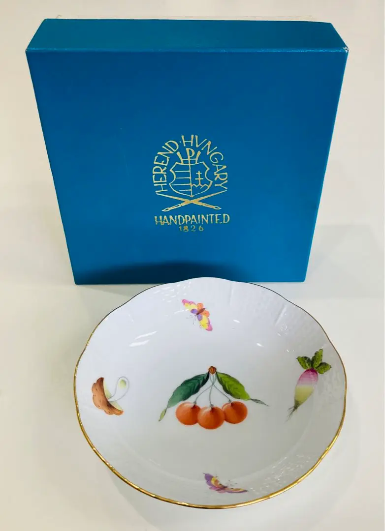 ヘレンド＿小物入れ［HEREND HVNGARY HANDPAINTED］ ヘレンド ハンガリー ロスチャイルドバード オープンシュガー