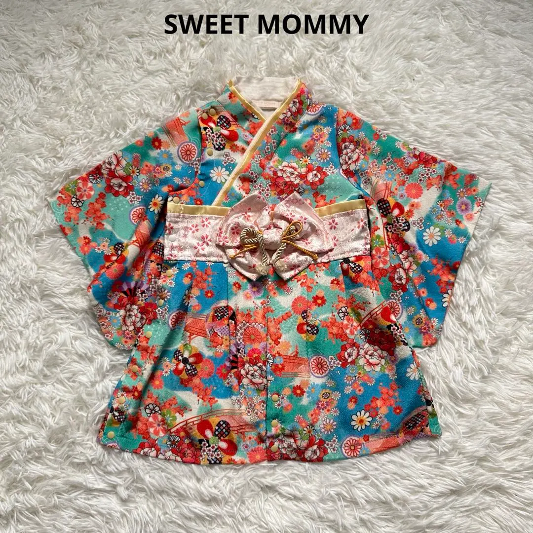 Thumbnail of SWEET MOMMY Baby Kimono Rompers, Hakama Style, 100-Day Celebration, 50-70cm