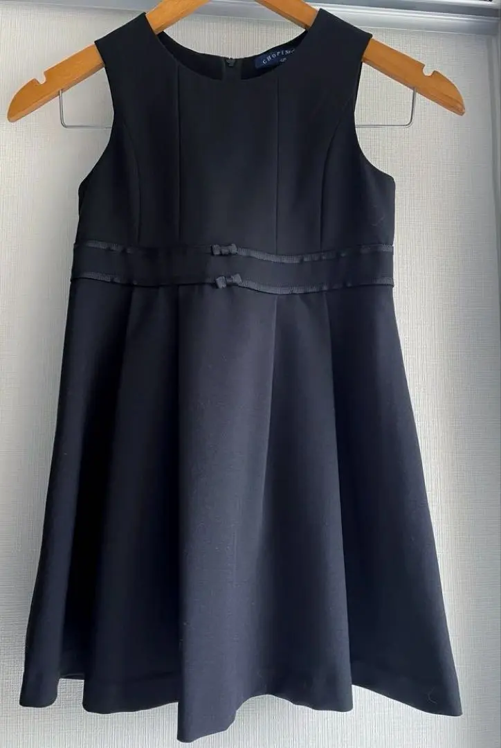 Thumbnail of Ceremonies & Events - Black Sleeveless Dress with Ribbon, Size 120