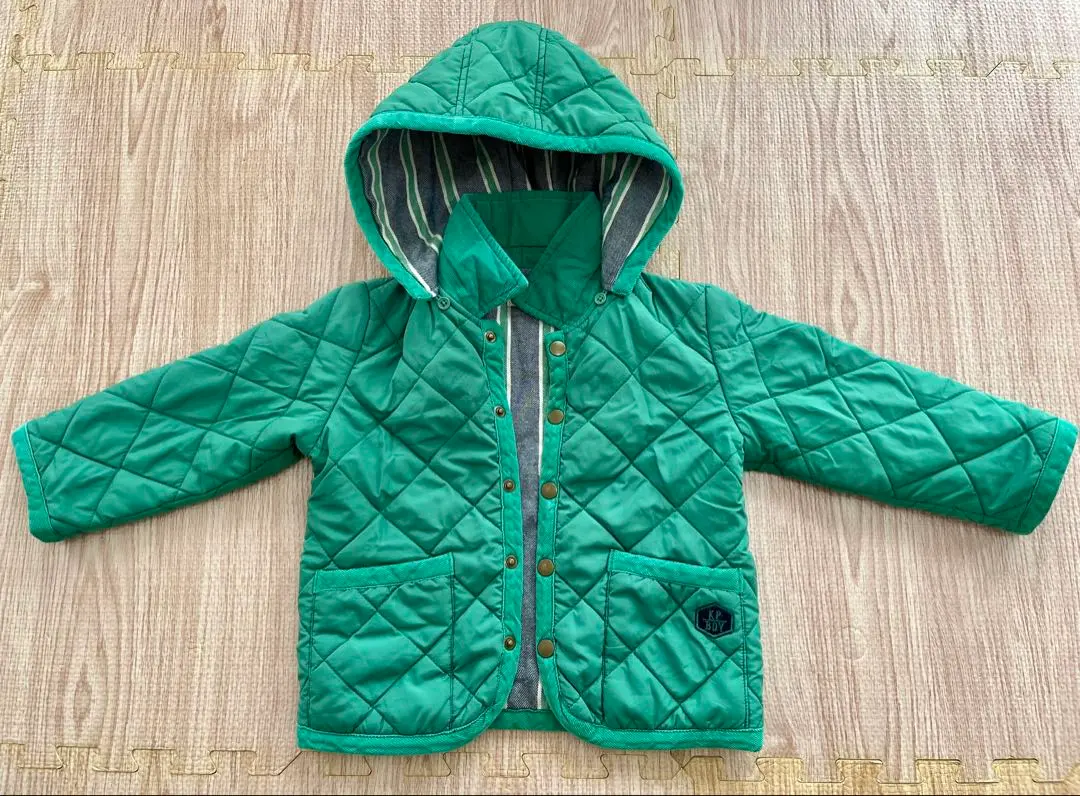 Thumbnail of 90cm KP BOY Quilted Jacket Green Hooded Jumper Padded
