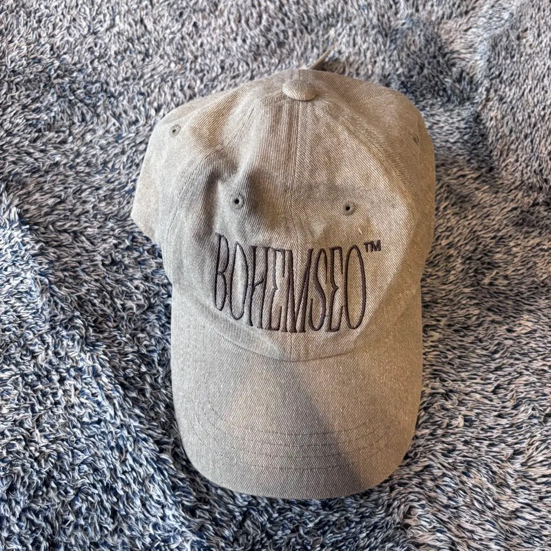 BOHEMIAN SEOUL] SIGNATURE LOGO COTTON BALL CAP, BLACK 正規品