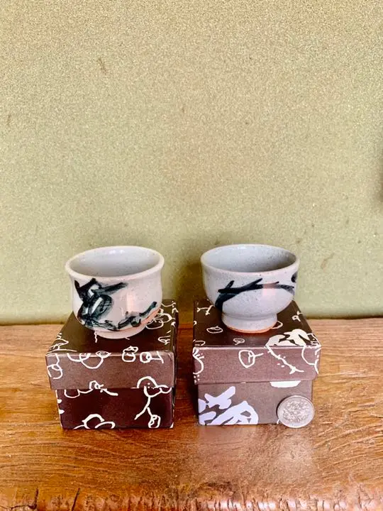 【限定・レア・非売品】 JAL ANA 宮島御砂焼ペアマグカップ 限定・レア・非売品】 JAL ANA 宮島御砂焼ペアマグカップ