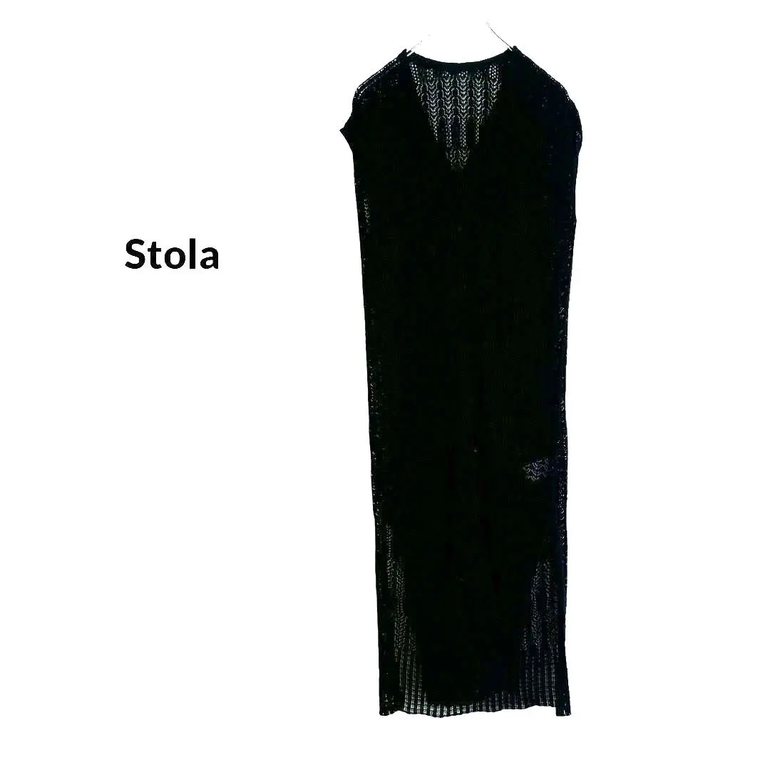 美品✨stola. ストラロングジレパールグレー