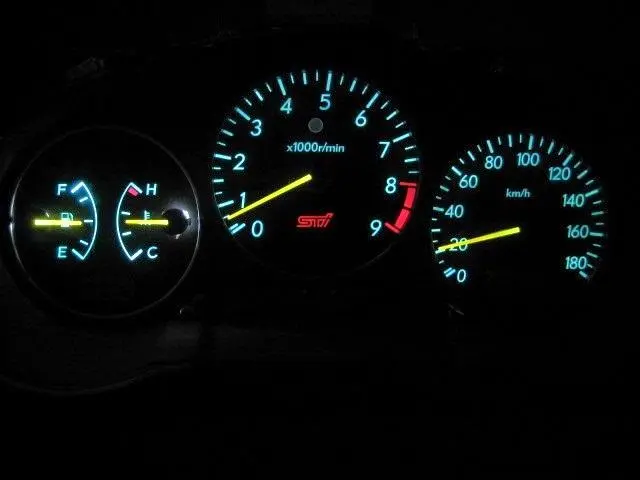 スバル インプレッサ GDA GDB WRX STI カーボン製 3連メーター