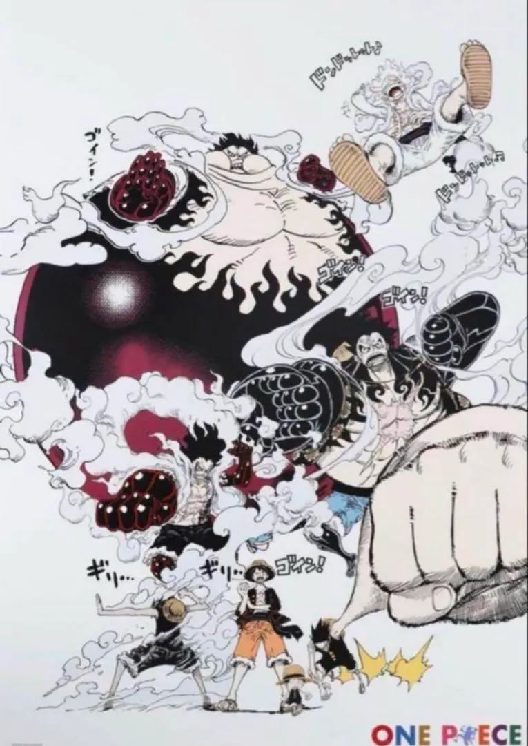 ワンピースone piece A全アートポスター gear's ニカ ルフィ