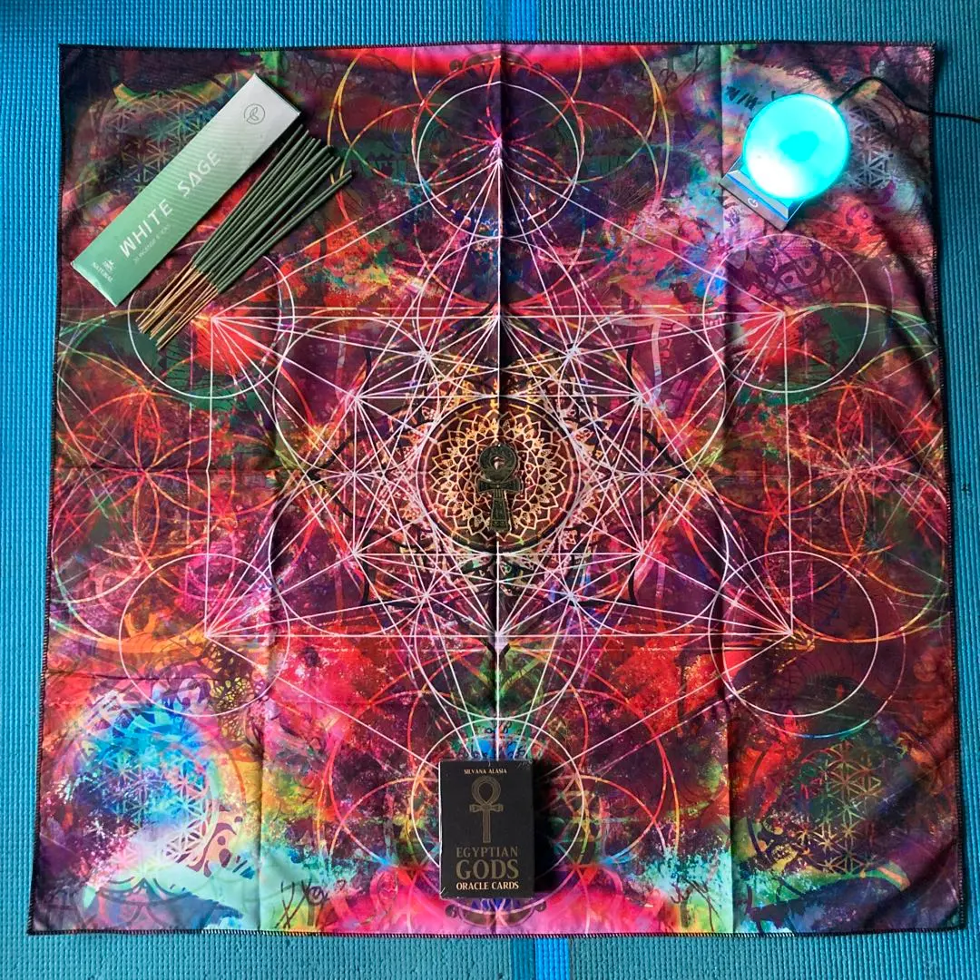 Thumbnail of Metatron's Cube Yantra Table Cloth Trot‼️