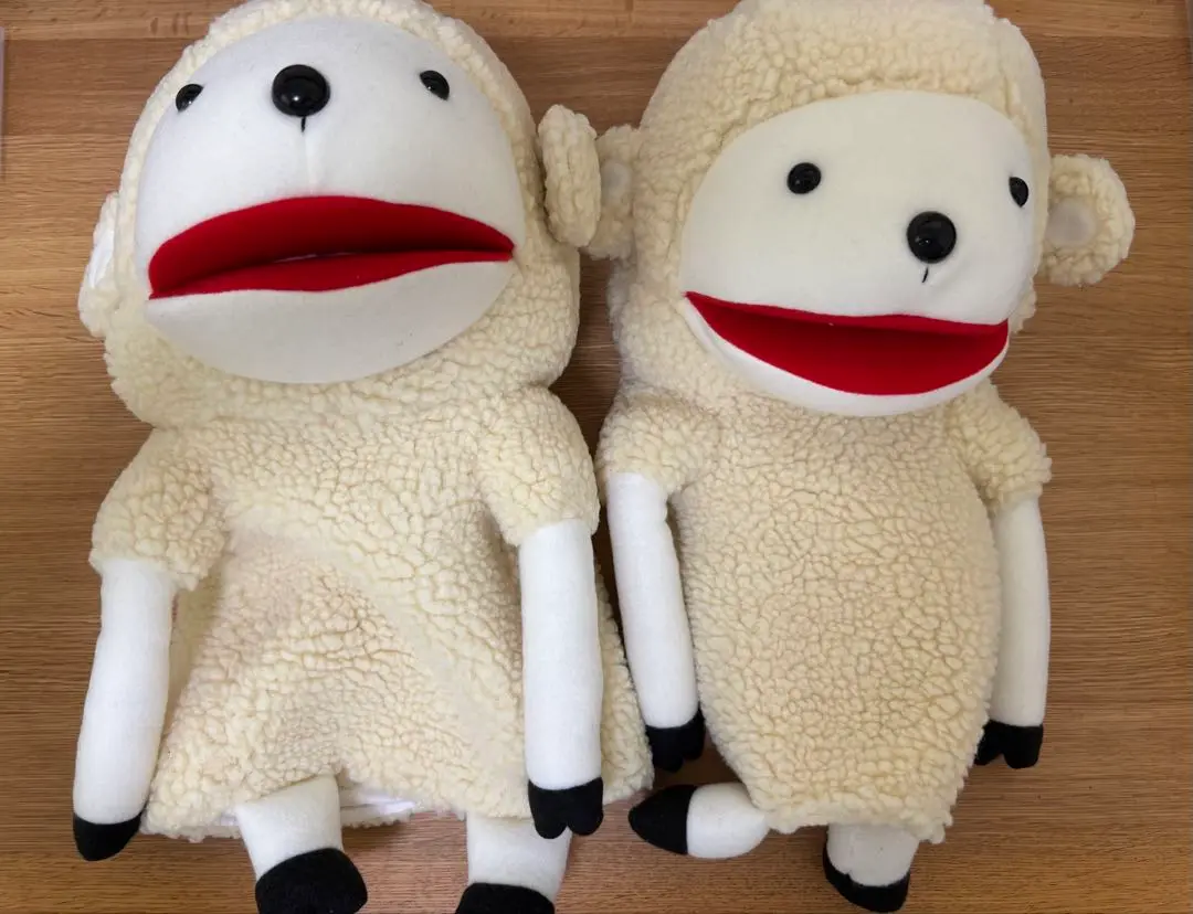 ヘーベルハウス　ラム君　ぬいぐるみ　パペット　エプロン　美品　レア　製造終了 ヘーベルハウス ラム君 ぬいぐるみ パペット エプロン 美品 レア