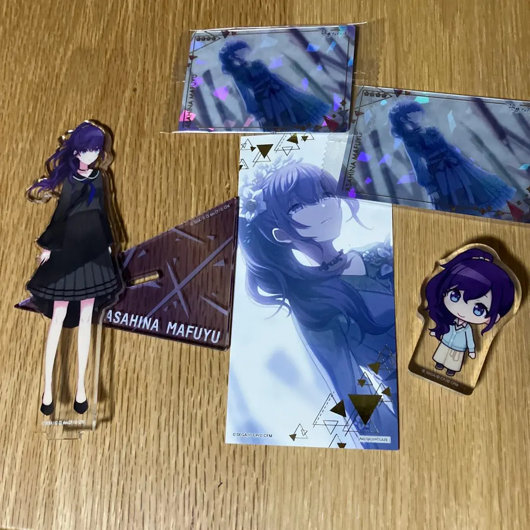Thumbnail of Mafuyu Asahina Acrylic Stand, Wafer Card x2, Animate bonus card