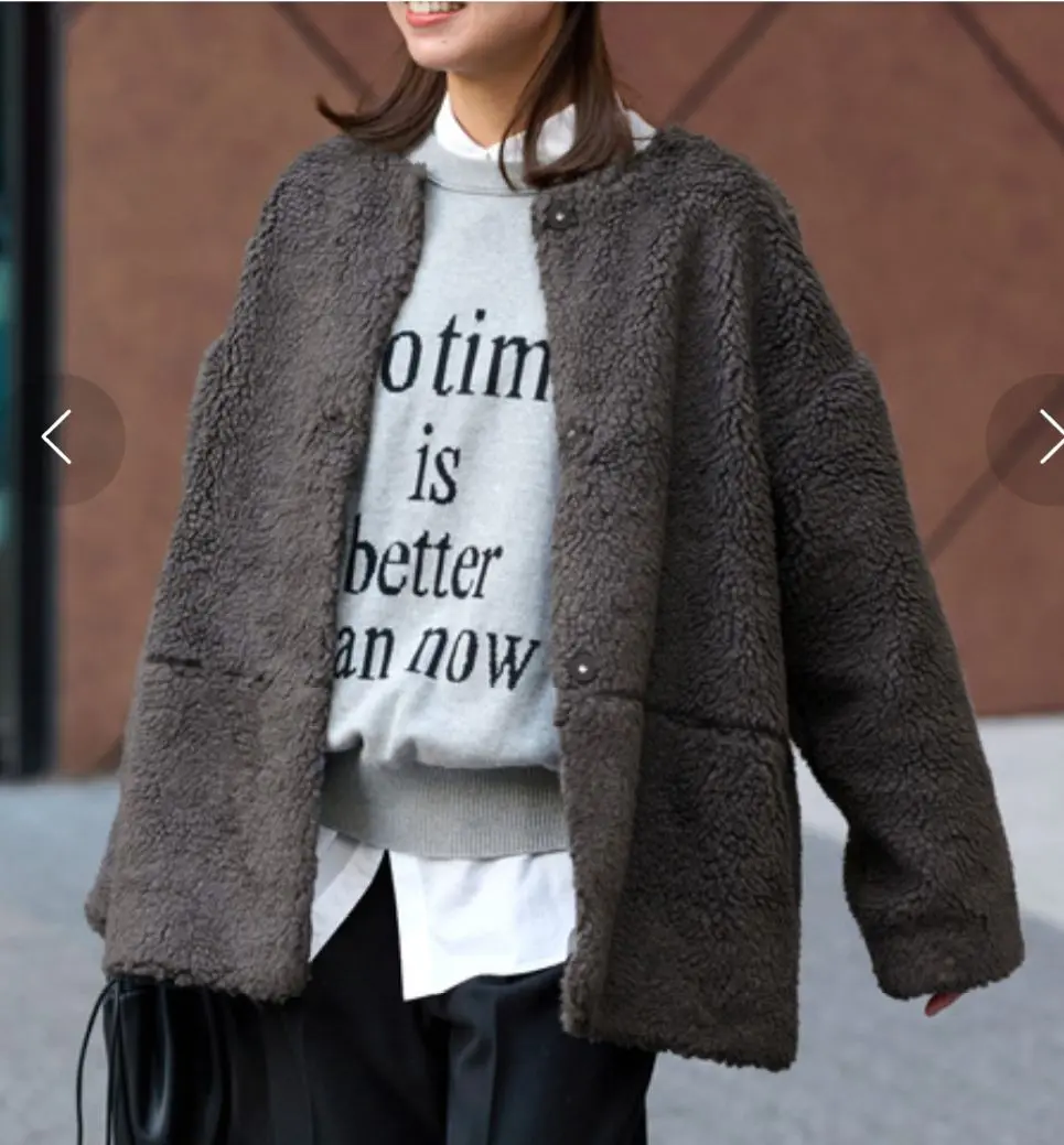 JOURNAL STANDARD ウォッシャブルボアマフラー付きブルゾン JOURNAL STANDARD relume（ジャーナルスタンダード レリューム