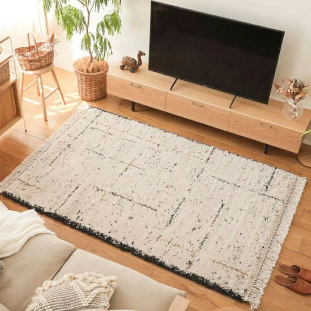 【新品未使用】Re:CENO ラグマット LUCE ベージュ 90x140cm ベルギー産 ウィルトン織り ラグマット ｜家具・インテリア通販