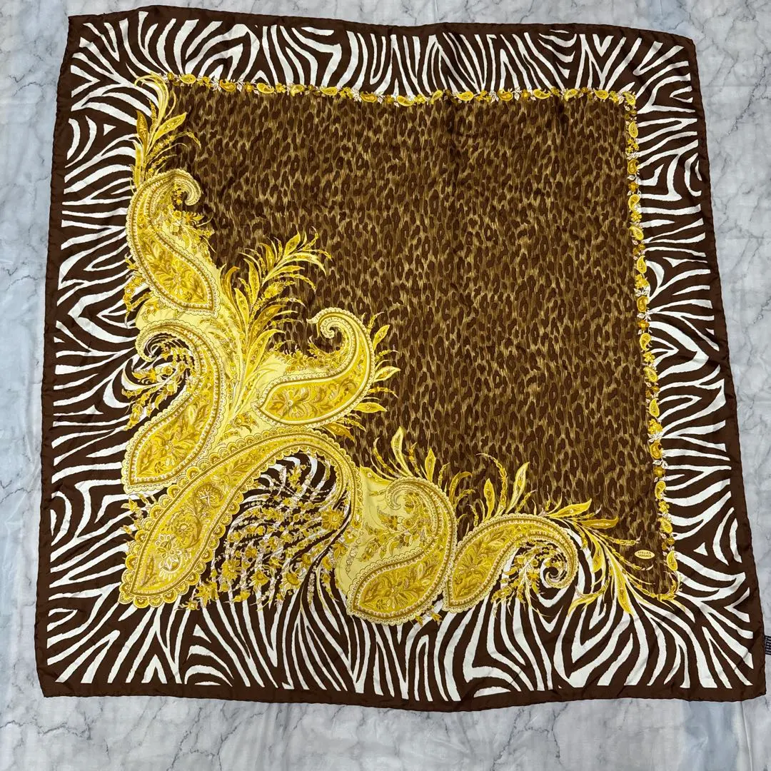 Thumbnail of Versace scarf, large size, animal print, leopard, zebra, paisley, silk