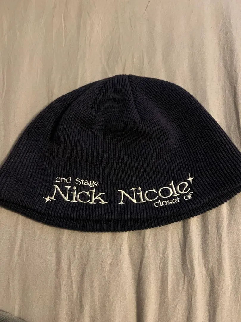 nick&nicole 毛帽 海軍藍 韓國 的縮圖