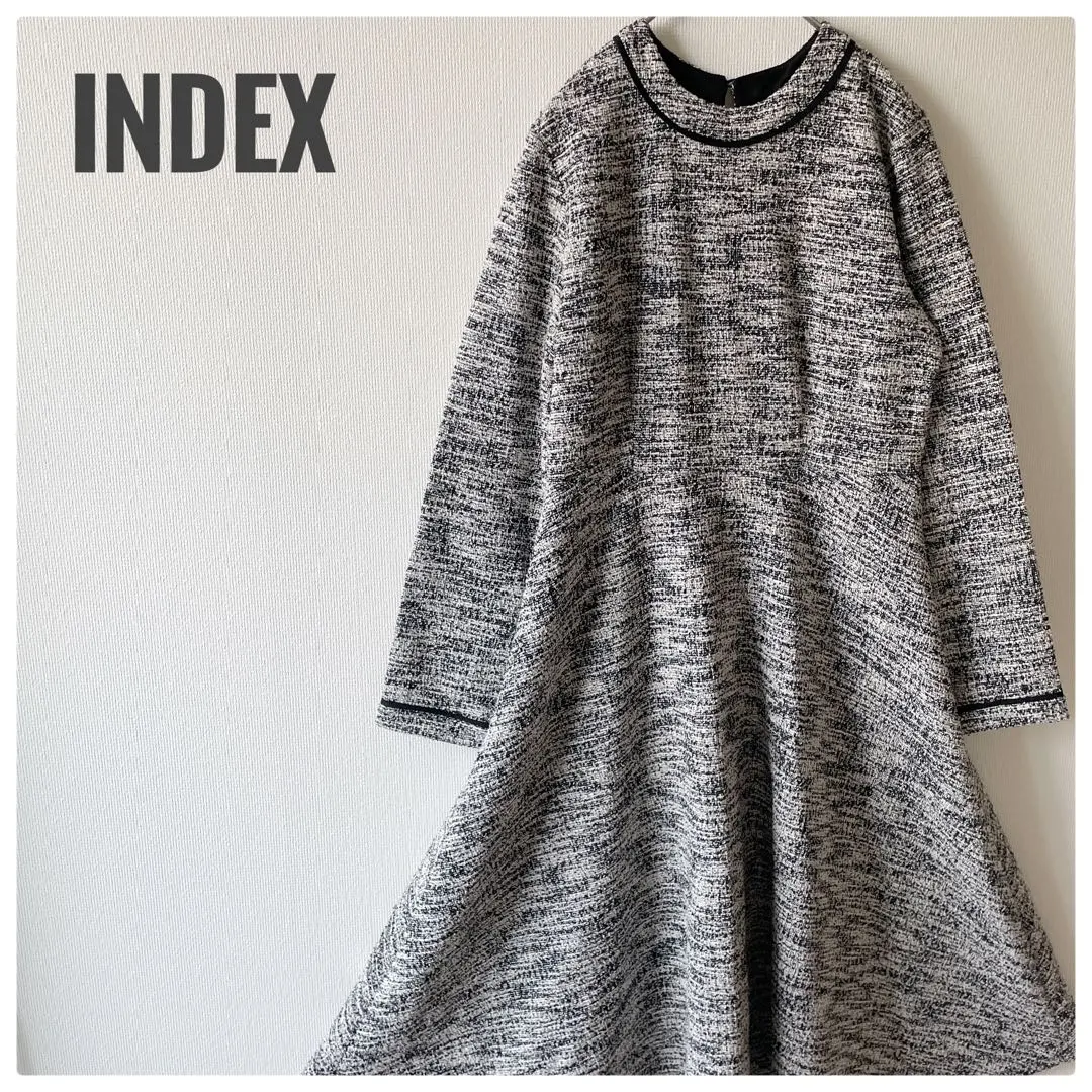 Thumbnail of Excellent Condition: Index Lame Tweed Flare Dress, Black, Size M, Ceremony