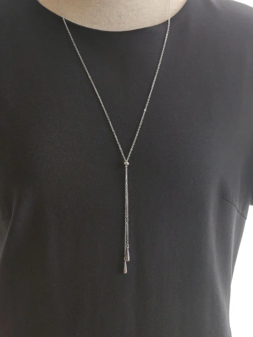 Thumbnail of Silver long necklace, simple design