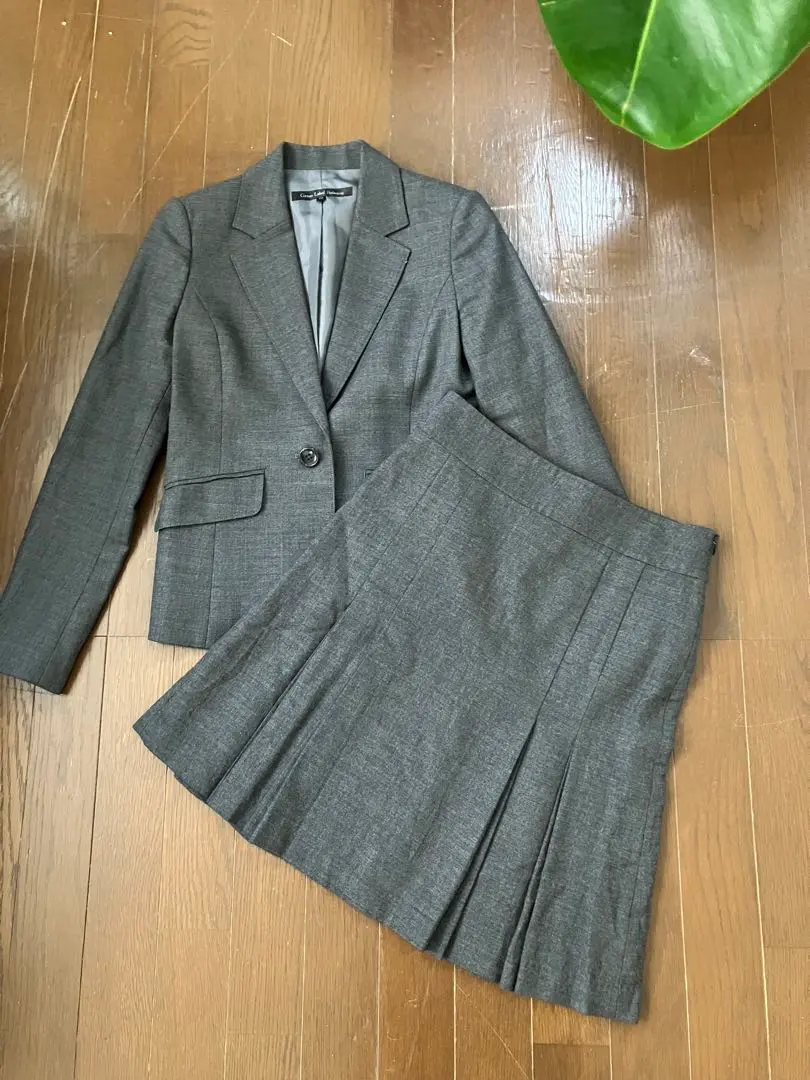 美品 グリーンレーベルリラクシング セットアップ スーツ 就活