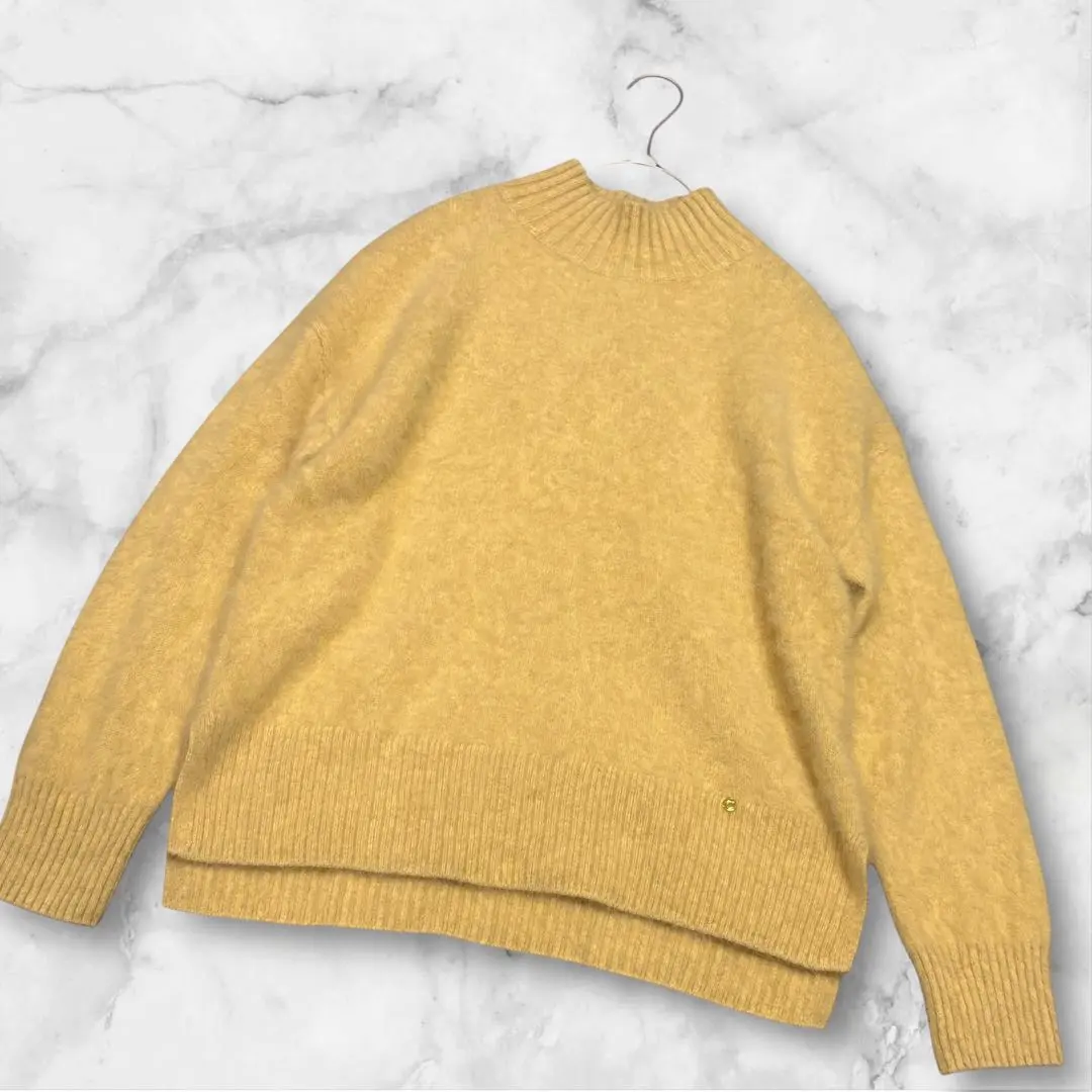 cestmoijeu セモアジュ 針織衫 淡黃色 狐狸毛 羊絨混紡 的縮圖