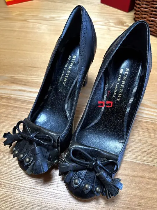 BURBERRY BLUE LABEL★素敵なストラップパンプス★美品！ BURBERRY BLUE LABEL バーバリーブルーレーベル アンクル