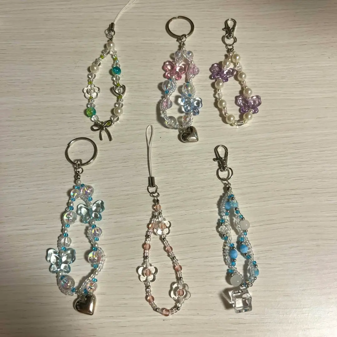 Thumbnail of Handmade Bead Straps Keychains Korean Style Set of 6