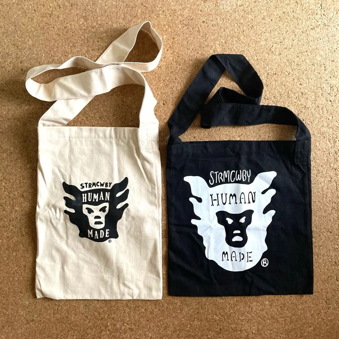 HUMANMADE エコバッグ　ネイビー　カラビナ付き 楽天市場】エコバッグ マチ付き 折り畳み カラビナ付き マチ広め