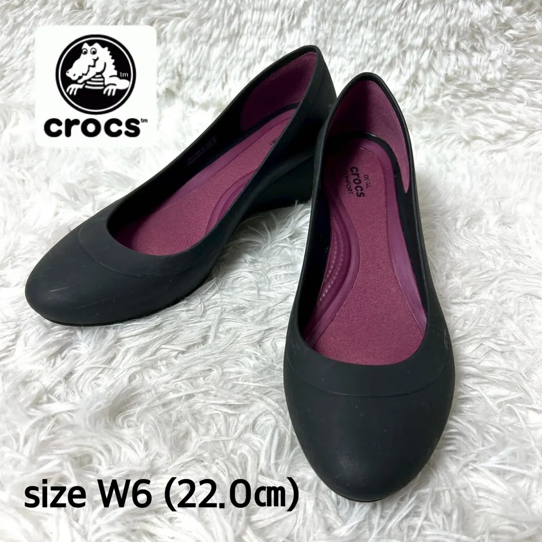 Thumbnail of 【Excellent Condition】Crocs Lina Wedge Dual Comfort W6 Black