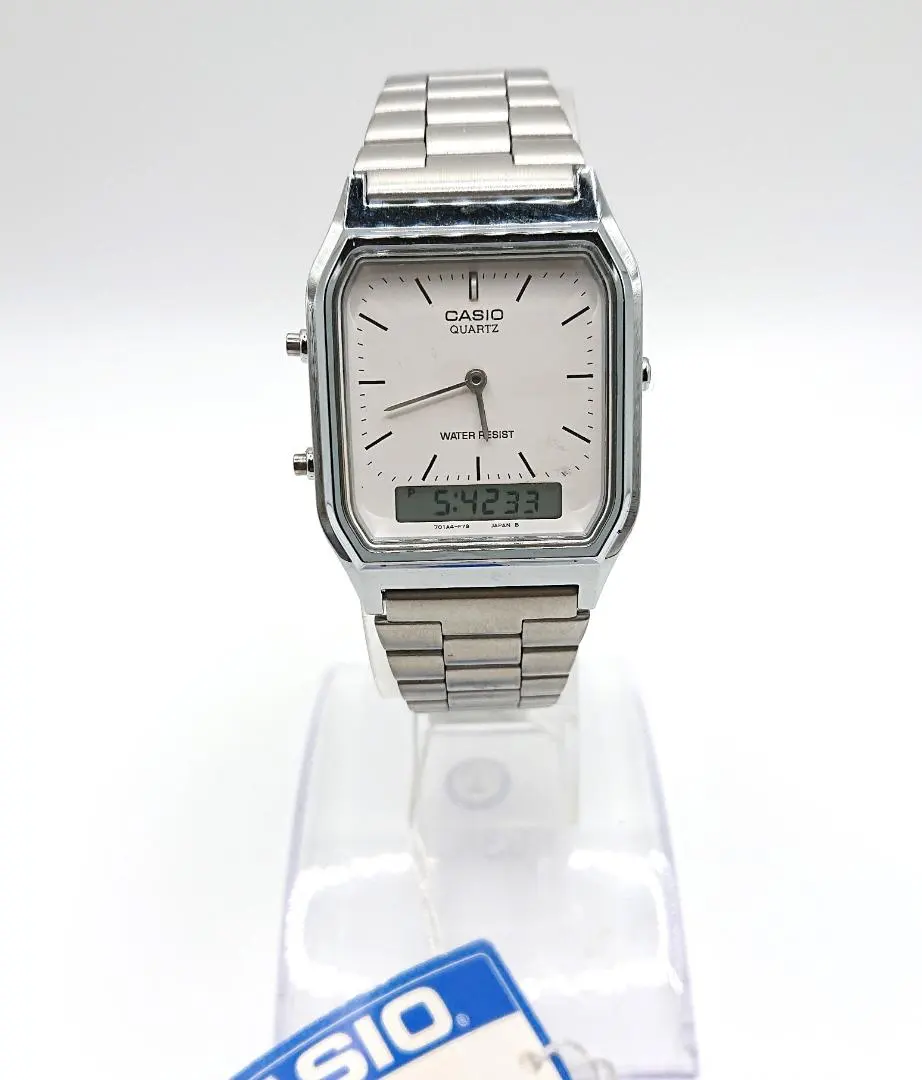 CASIO 石英錶 銀色 防水 運作正常 的縮圖