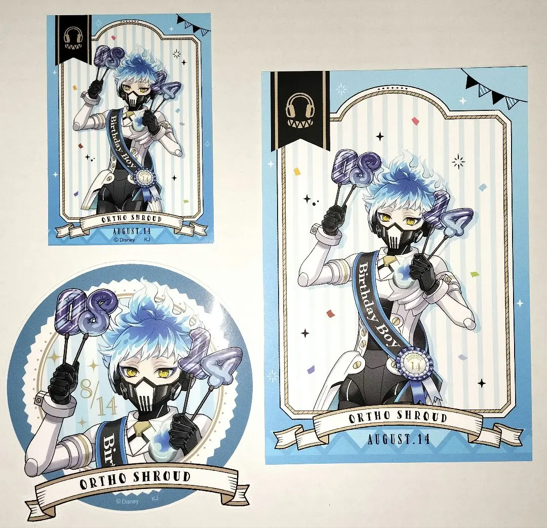 Thumbnail of Twisted Wonderland Ortho Sticker & Postcard Set - Oshimeshi Birthday Fair