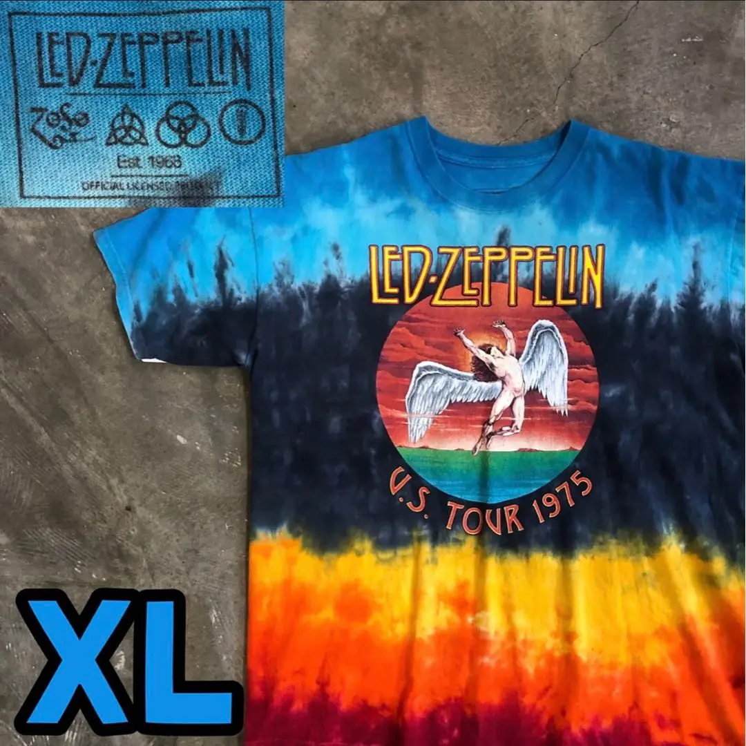 Thumbnail of 2T5895 LED-ZEPPELIN Printed T-shirt Big Size Tie-dye