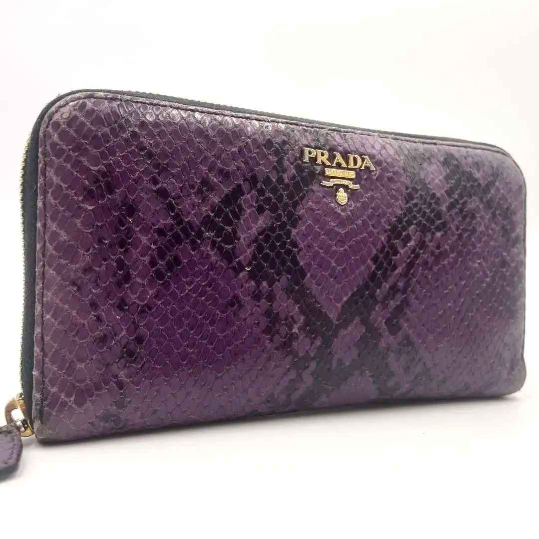 ☆☆レアカラー　PRADA パープル　長財布 レザー プラダ 楽天市場】【財布】PRADA プラダ ラウンドファスナー長財布