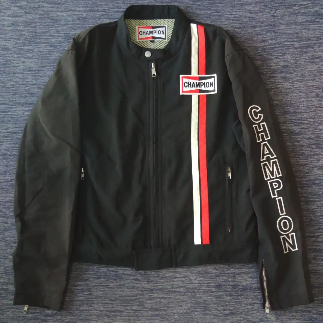 70's CHAMPION SPARK PLUG Nylon Racing Jacket DEAD STOCK