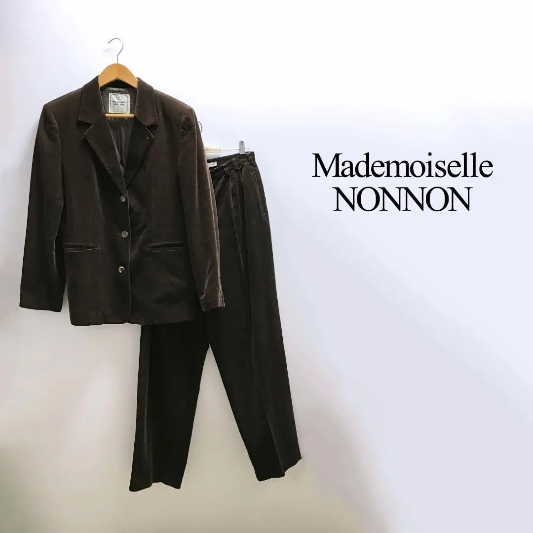 マドモアゼルノンノ　パンツスーツ　新品 2025年最新】Mademoiselle NONNON パンツスーツ上下の人気