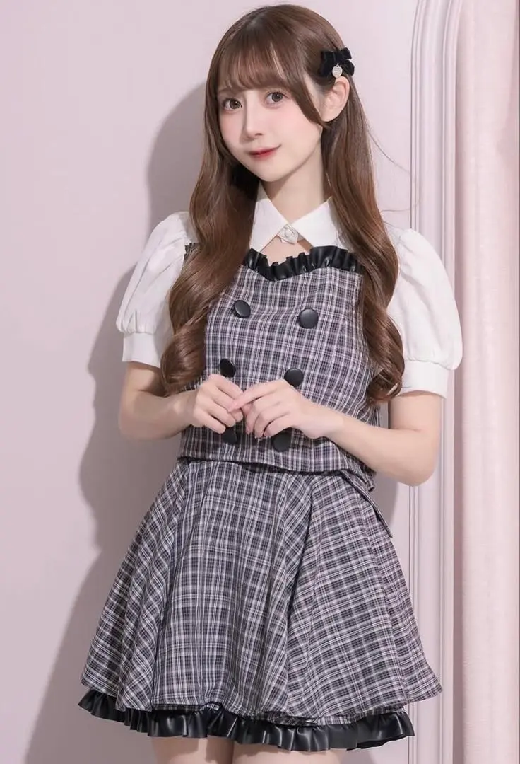 pium フロントホックビスチェ×プリーツスカートセット pium_shibuya109 | Newarrivals coordinate🖤🗝️ ♡フロント