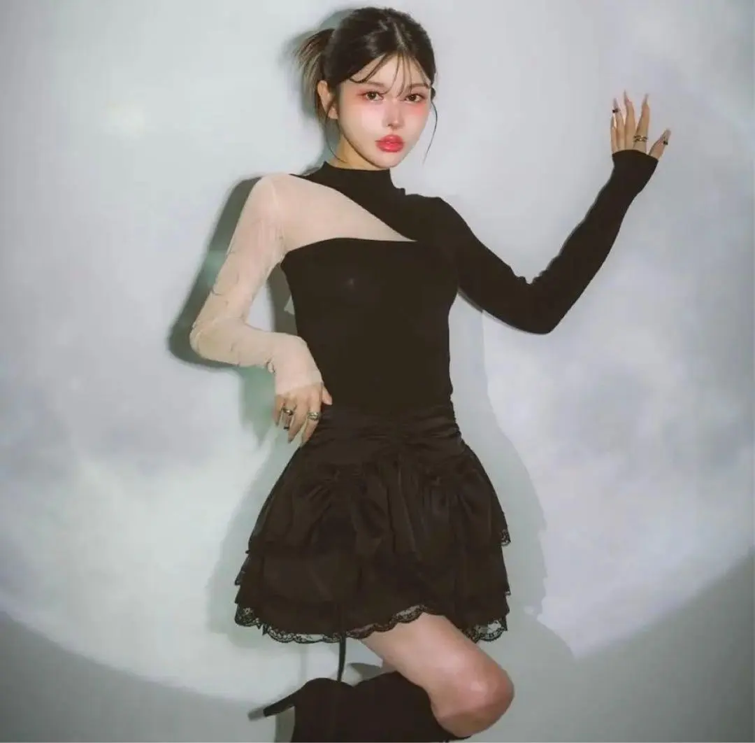 Thumbnail of Darich ❤️ Random Frill Mini Skirt 《Black》FL Size