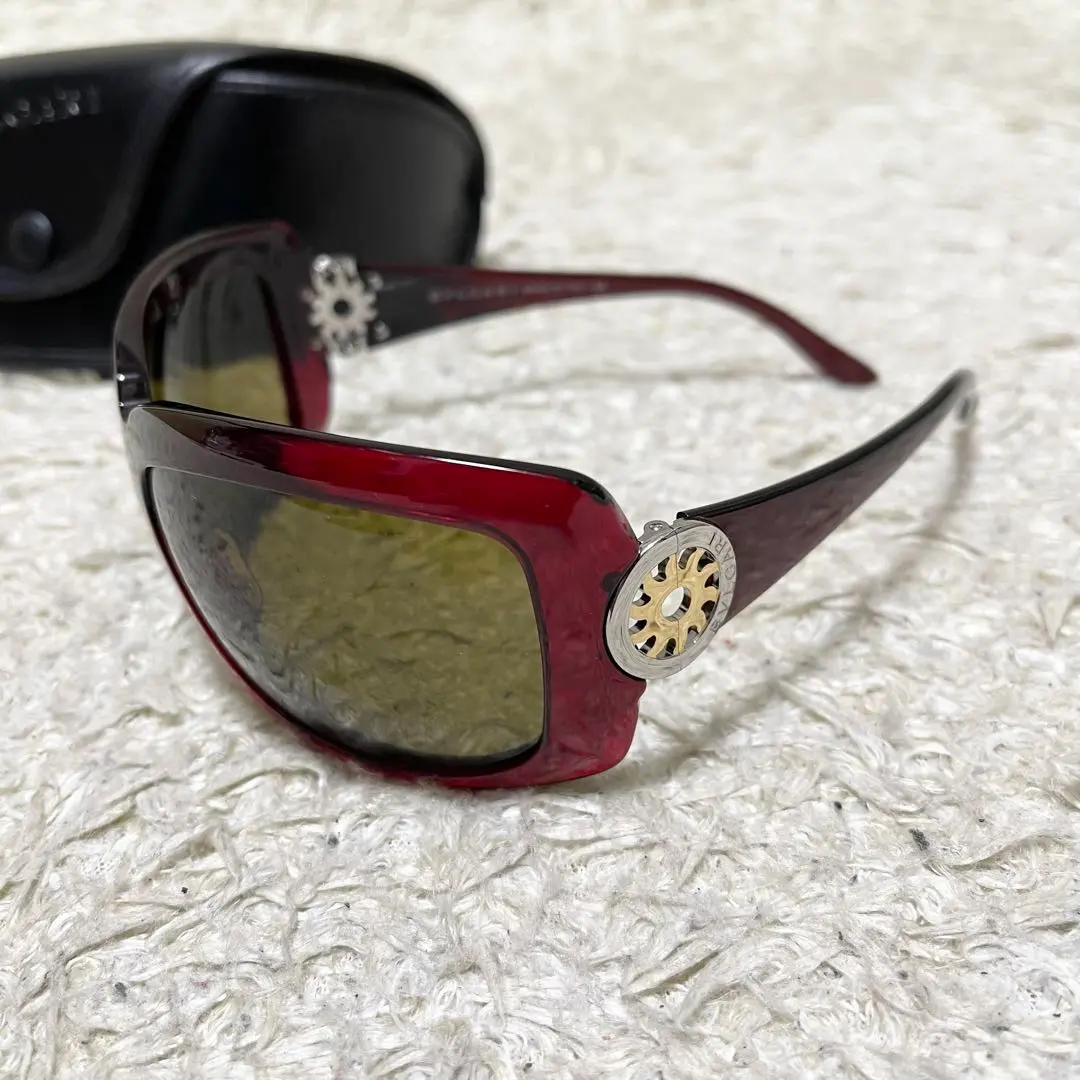レア 美品 BVLGARI ブルガリ レッド ブラウン ゴールド サングラス セール 美品 BVLGARI ブルガリ サングラス 眼鏡 ケース付き