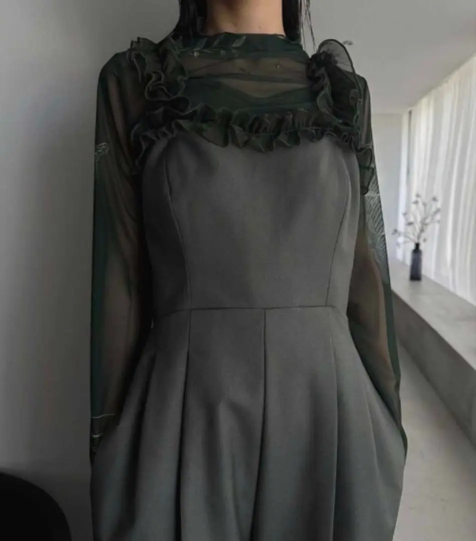 サロペット・オーバーオール・オールインワン Ameri VINTAGE MEDI 2WAY FRILL ROMPERS MEDI 2WAY FRILL ROMPERS サロペット・オーバーオール