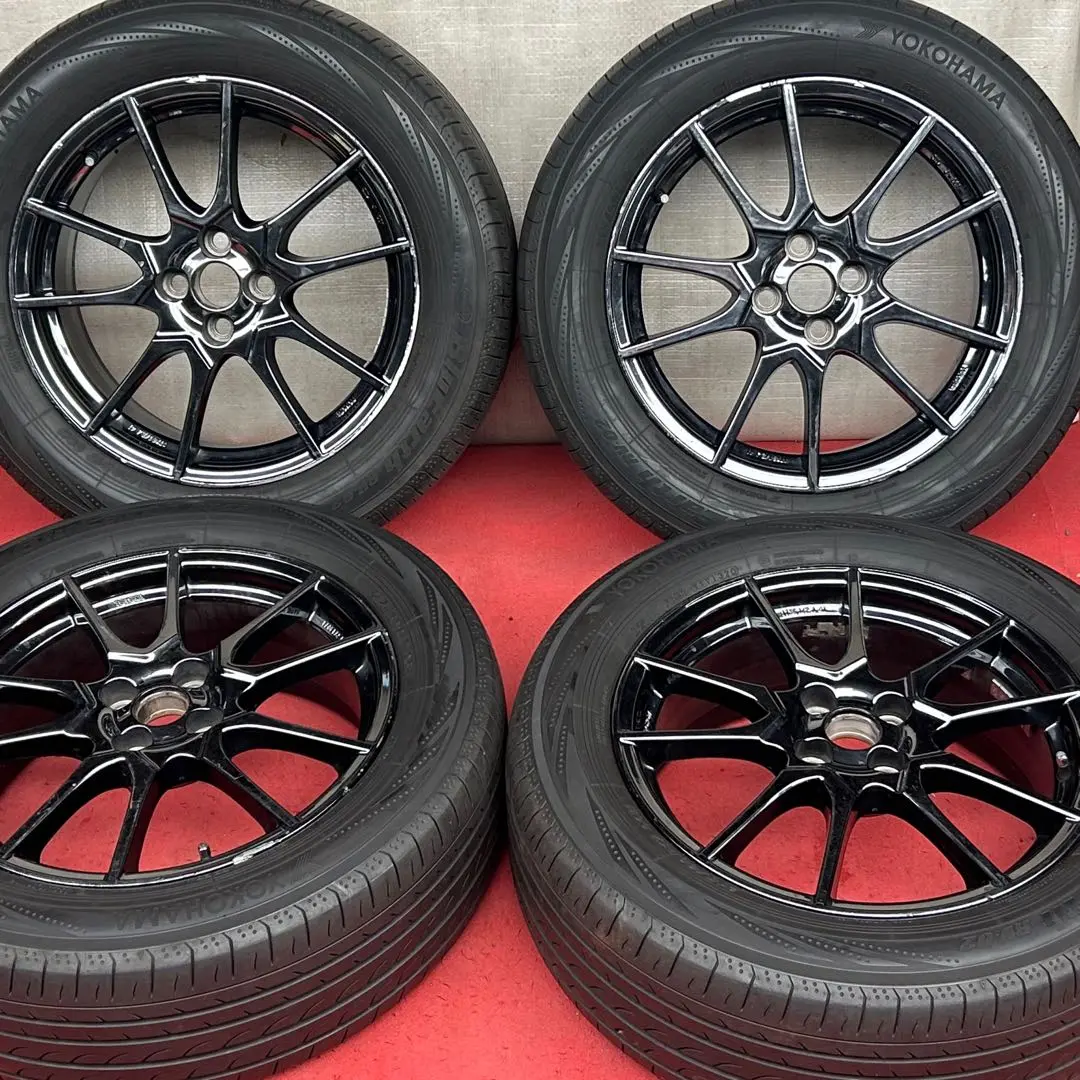 [2/4] アクアGS純正R17 + 205/45R17 アクア（トヨタ）純正アルミホイル（17インチ）+タイヤ