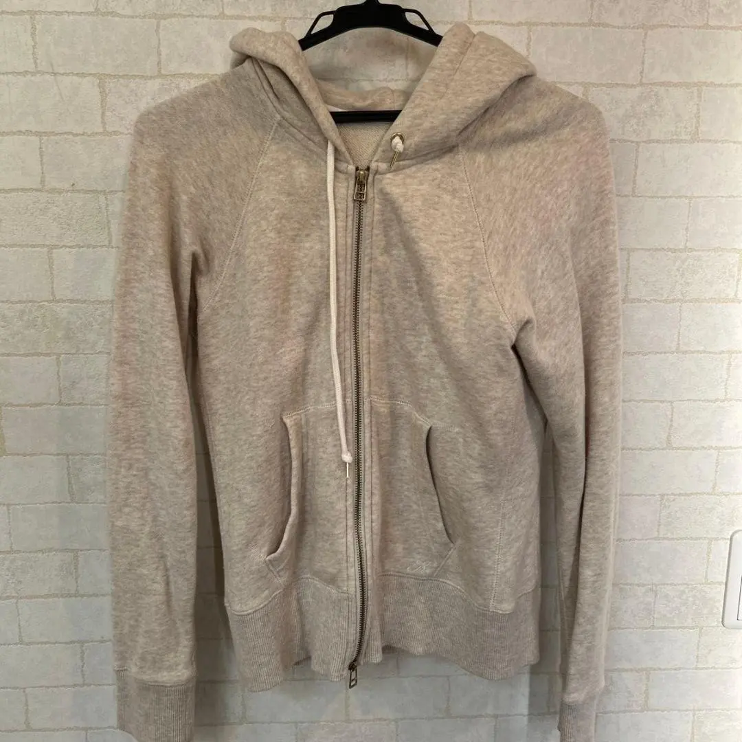 Thumbnail of Zip-up hoodie, gray, solid color, simple, casual