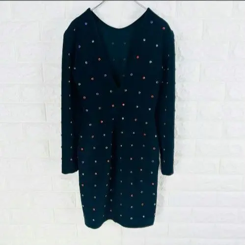 Tadashi Shoji 古董 彩色寶石 USA製 連衣裙束腰外衣 長袖 的縮圖