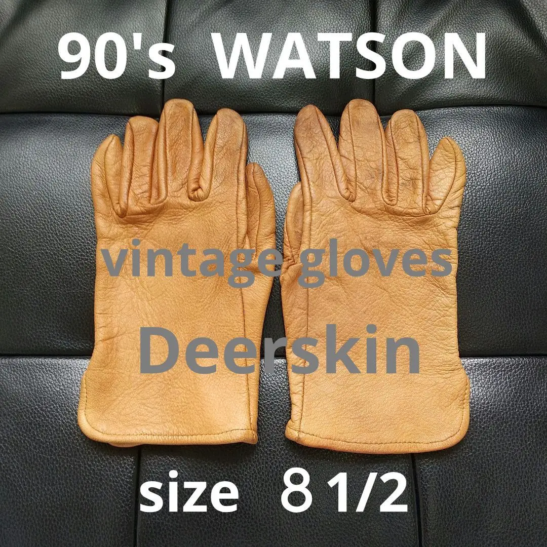 デッドストック】ワトソン WATSON 鹿革 グローブ 手袋 XL 焦茶