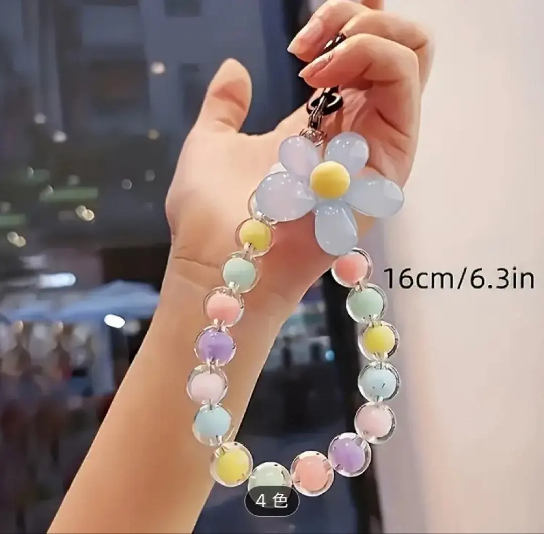 Thumbnail of New Cute Bead Strap Smartphone Accessory Mobile Phone Macaron Color Ladies