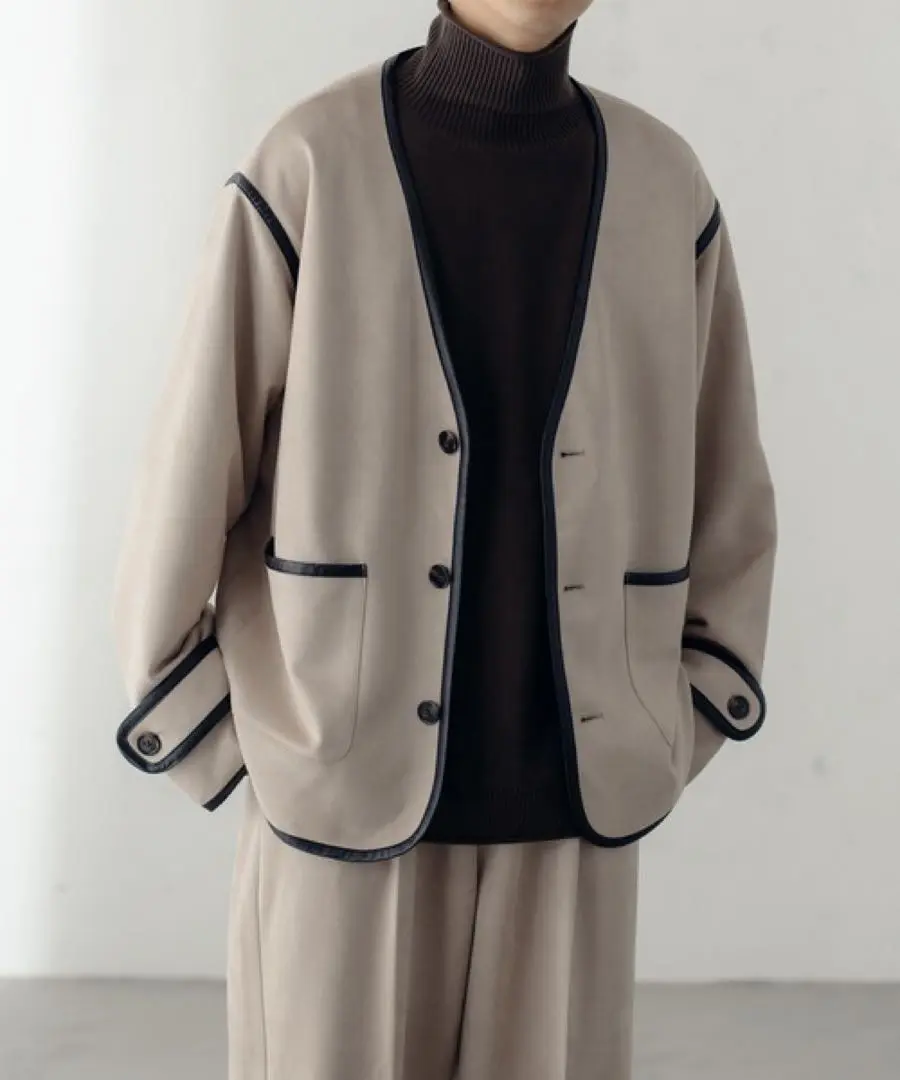 epnok パイピングノーカラージャケット セットアップ【専用】 epnok（エプノック）の「パイピングノーカラージャケット（ノー