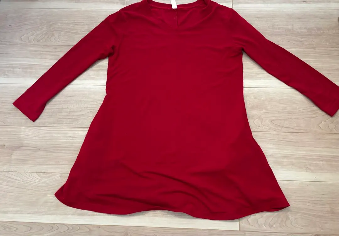 Thumbnail of Women's clothing, long sleeve, long T-shirt, tunic, dress, red, autumn wear, ladies' wear