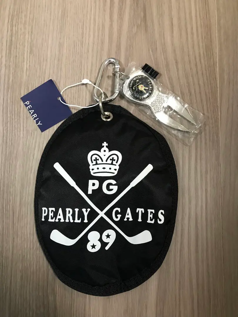 PEARLY GATES ボールクリーナー &マーカー付きグリーンフォーク(紺) PEARLY GATES パーリーゲイツ グリーンフォーク×ボール